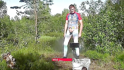 Masked and fucked in her ass