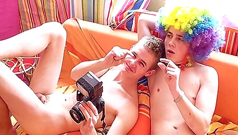 Sexy brunette hair fucks and gets a dildo