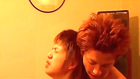 Miku and asian model in hot sex